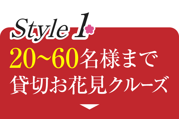 最大60名様まで貸切運航