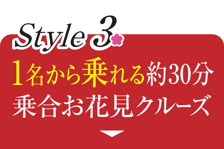 1～50名様まで乗合運航